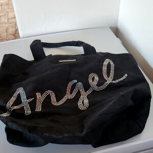 VICTORIA SECRET RHINESTONE Angel tote BLACK